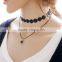 Cheap price 2016 New Hot Fashion Simple Style lace multilayer pendants Chokers Necklaces for Women holiday Gift Fine Jewelry
