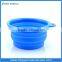 Portable folding plastic pet bowl silicone pet bowl pet food bowl