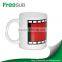 White ceramic 11oz customed shape color changing mugs wholesale sublimation products
