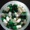 green and white empty hpmc vegetable capsule size 0