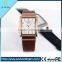 New arrival business casual fashion square quartz couples watches