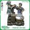 28-Inch Two Bronze Kids Water Outdoor Fountain With Faucet