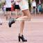 Comfortable Chunky Heel Genuine Leather Pumps Shoes Fancy Elegant Leather Ankle Boots CP6668