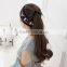 Top Quality Cheap Ombre Color Wrap Around Synthetic Ponytail Clip in Hair Extension Claw Clip Human Hair Extension