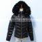 2016 women black fox fur for hood down jacket