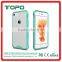 Shockproof Anti Scratch Transparent back cover candy color clear TPU bumper Acrylic Transparent PC case for iPhone 7 plus