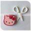 plastic mini scissor with cartoon holder for kids