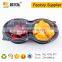 China supplier PET disposable plastic salad container with 2 compartments