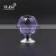 1 1/6 inch purple diamond shape zinc base glass pull handles for kitchen cabinets