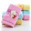 Bright Color Heart Shape Jacquard Towel