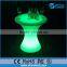 battery rechargeable RGB color led furniture,led light unique bar table furniture