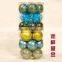6cm Gold Blue Christmas tree ornaments holiday activities space decoration ornaments