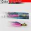 Bucktail Fishing lead JIgs, round ball Head, deer feather