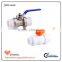 Double union ball valve for water with brass/PPR body