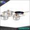 Good quality stainless steel camping 7pcs cookware sets cooking pan set
