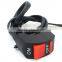 Black & Red 7/8inch Motorcycle Handlebar Accident Hazard Light Switch ON OFF Button
