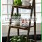 top quality folding wood ladder shelf,wooden rack shelf ,display ladder shelf