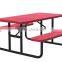 Outdoor Timber/Metal Picnic Tables with Benches