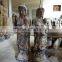 Wood Carved Sculpture with Antique Finish