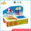 Wholesale fashionable baby wooden barbecue toy toddler pretend wooden barbecue toy W10C046