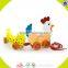wholesale lovely wooden elephant pull car toy high quality wooden elephant pull car toy W05B034
