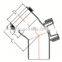 HIGH QUANLITY 45 DEG ELBOW OF PVC GB STANDARD EXPANDING FITTINGS FOR DRAINAGE WITH GASKET