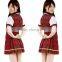 School girls cotton frocks uniform design/plaid skirt for girls
