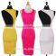 new hot pure color sexy backless hip skirt