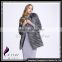 CX-G-A-40B Lastest Design New Fashion Woman Winter Silver Fox Fur Clothes