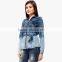 latest new design two tone fitness with zip long jacket for women