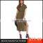 MGOO Wholesale High Fashion Army Green Buttons Up Shirt-Style Summer Dress Midi Split Leg A Line Two Pockets Women Casual Dress