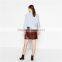 2017 OEM Spring Light-reflecting Faux Leather Elastic Waist Skirt