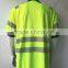 Men's fluorescent two-tone protective reflective generic segmented tapes UPF bulk safety polo shirt