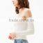 Alibaba wholesale fully fashioned acylic stylish long sleeve off the shoulder tight sweater for women