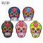 D&D 10 Pcs/Pack Skull Embroidered Patches Iron On Applique for Clothing Patches Sewing Crafts Accessory