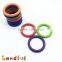 55mm EN71 Qualified Mix Color Circle Ring Baby Plastic Teething Ring