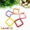 50mm EN71 Standard Square Shape Baby Toy Plastic Teething Ring
