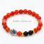 Crystal Clear Agate Bead Bracelet with Fatima Hand accessories Bead Bracelet