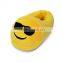 Factory supply custom cute plush emoji slipper for women