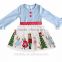 Printed with a beautiful pattern with the girl's dream of the same beautiful and generous cotton princess Christmas dress