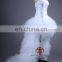 Hi Low Bridal Dress HMY-PS004 Silver Beaded Short Front Long Back Plus Size Wedding Dress