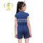 Guangzhou factory summer child girls solid color cotton jumpsuit