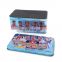 rectangular tin box with sliding lid for football star card tin storage container