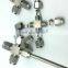High quality quick coupler O.D 3/8'' inch hard tube stainless steel 304 four way X type Connector fittings for brewing