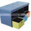 Customized factory Wholesale Modern Home furniture Faux Linen foldable storage ottoman with drawers