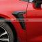 Universal Car Glossy Shark Side Decor Door Fender Vent Air Wing Cover Trim Black Carbon  Car Universal Side Wing Cover