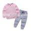 High quality crewneck 2pcs kids hoody hot sale baby clothing set boy newborn