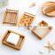 Bamboo Wooden Soap Dish Drainer Shower Soap Storage Holder Saver Soap Tray Plate for Bathroom