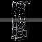 6 Slots Wall Mounted Clear Acrylic Curved Design Dry Erase Marker & Eraser Holder Organizer Rack