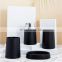 High Quality 4-Pieces Matte Black Plastic Bathroom Accessories